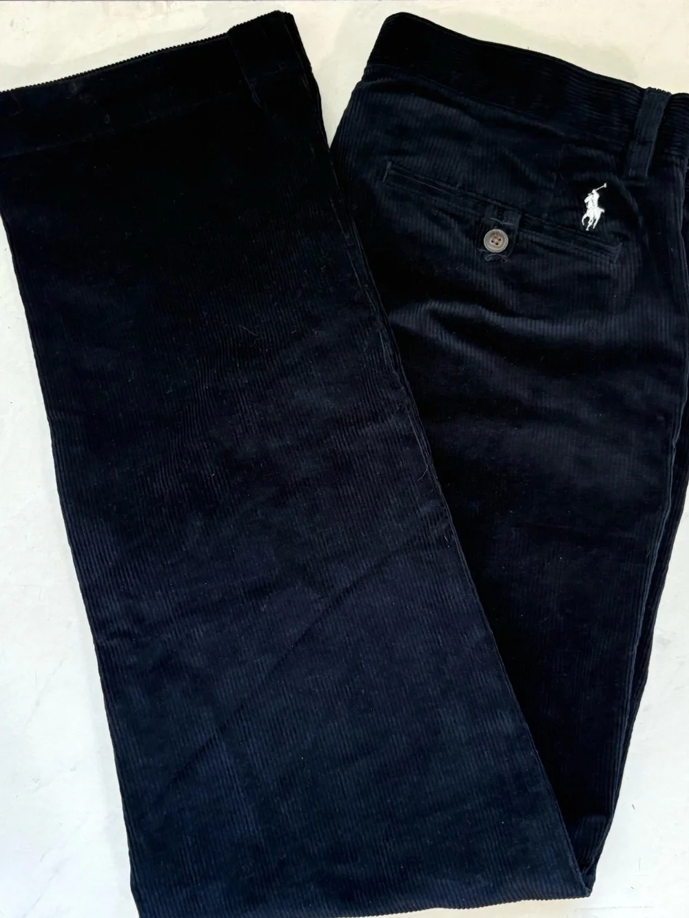 Polo Ralph Lauren Size 34 Blue Corduroy Classic Fit Pants Preppy Formal Business